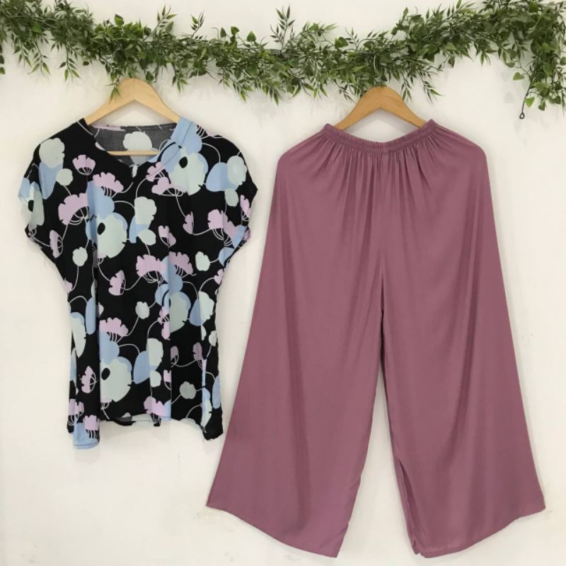 BIG SIZE SETELAN KULOT RAYON VISCOSE