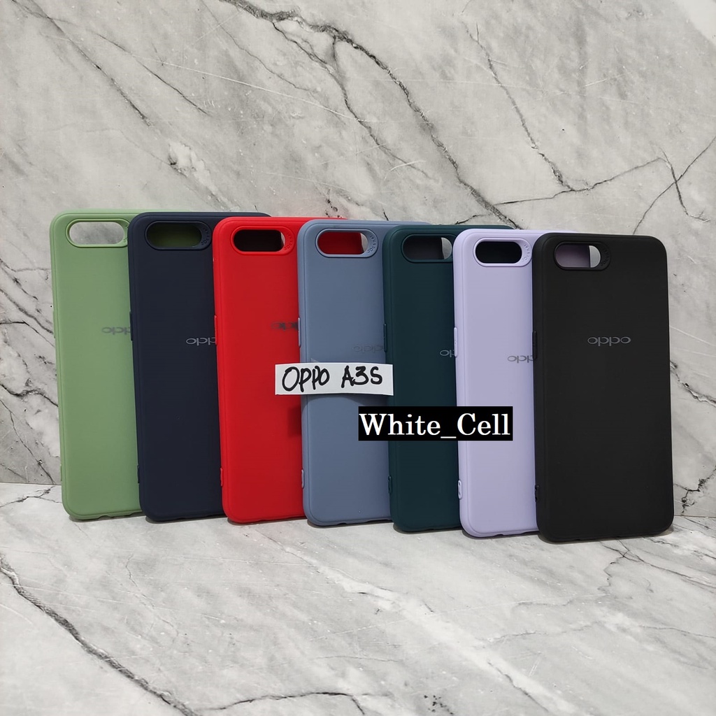 Oppo A3S A53 A33 A54 A74 4G Reno 6 4G Soft Case Candy Warna Warni Macaron Protector 3D Camera Logo Silicon White_Cell