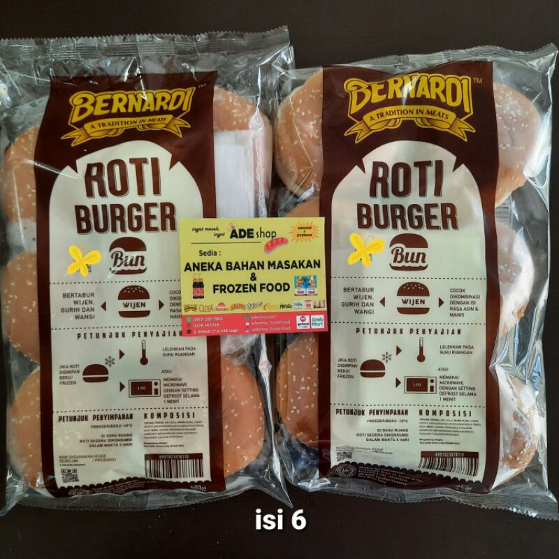 

roti burger Bernardi wijen isi 6