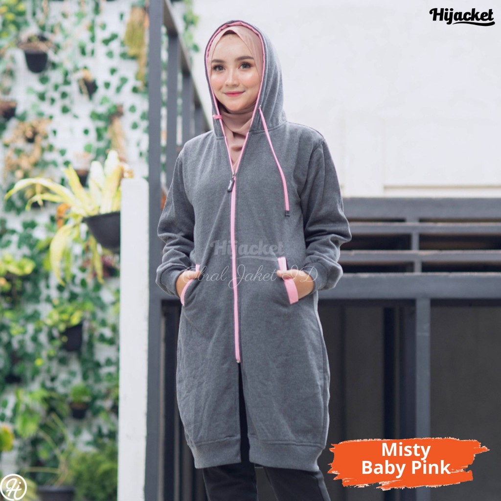 Hijacket Basic Misty Original Bandung | Jaket Polos Wanita Size L XL XXL Garansi 100%-1