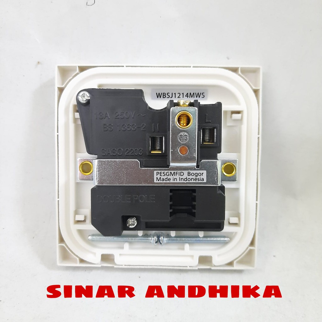 STOP KONTAK AC 13A 250V SILVER STYLE E PANASONIC (ONLY STOP KONTAK) WBSJ 1214MWS