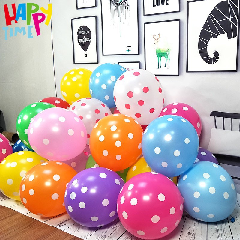 MJS 600 - Balon motif polkadot / Perlengkapan Ulang tahun