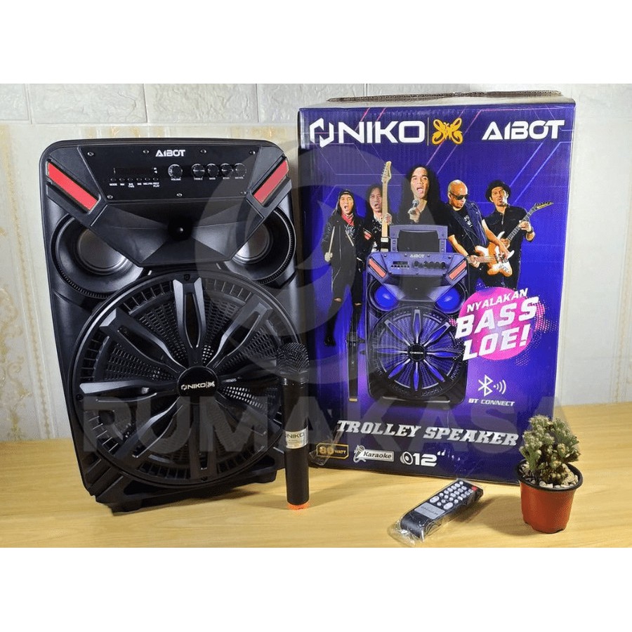 NIKO AIBOT 12 - Speaker Multimedia 12&quot; / Speaker Portable Bluetooth 12 Inch