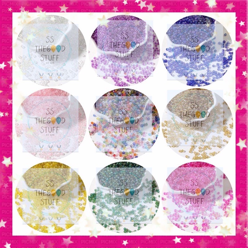 1000 pcs Manik Manik Mute Kristal Pelangi / Manik Gelang Kalung  / Manik Kerajinan Tangan