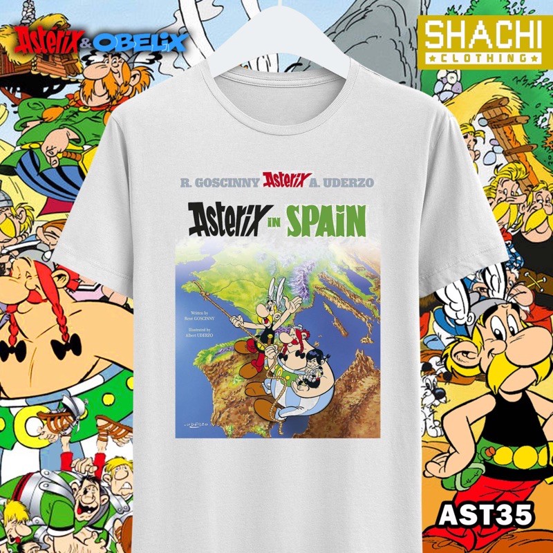 T Shirt Kaos Komik Jadul ASTERIX in Spain - Premium White NSA