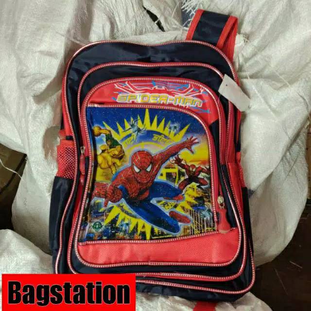 TAS RANSEL ANAK SEKOLAH TK SD ASLI IMPORT TEBAL SPIDER BARBI BEN HELLO ANGRY CAR