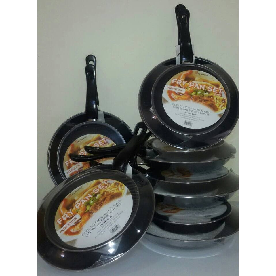 [COD] FRYPAN SET MASPION PASTELA HITAM 2PCS