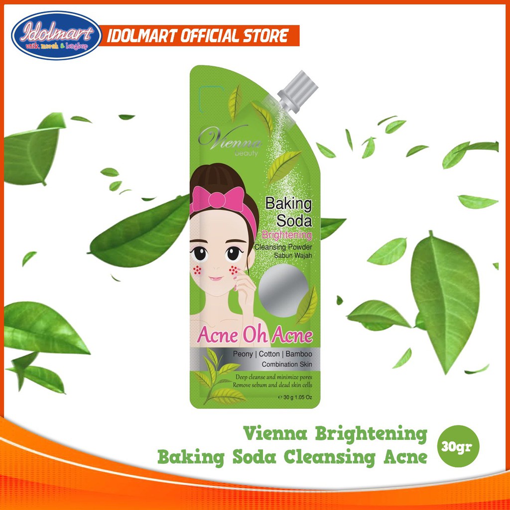 IDOLAKU Baking Soda Cleansing Acne dan Cleansing Pore 30gr Sachet