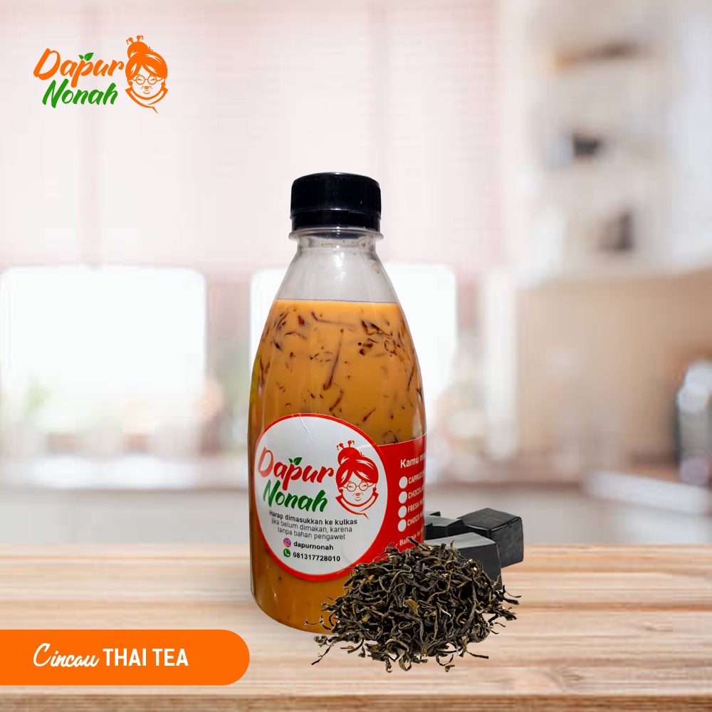 

Minuman cincau hitam segar rasa thai tea cincau 300ml cincau hitam - grass jelly - minuman sehat - cincau