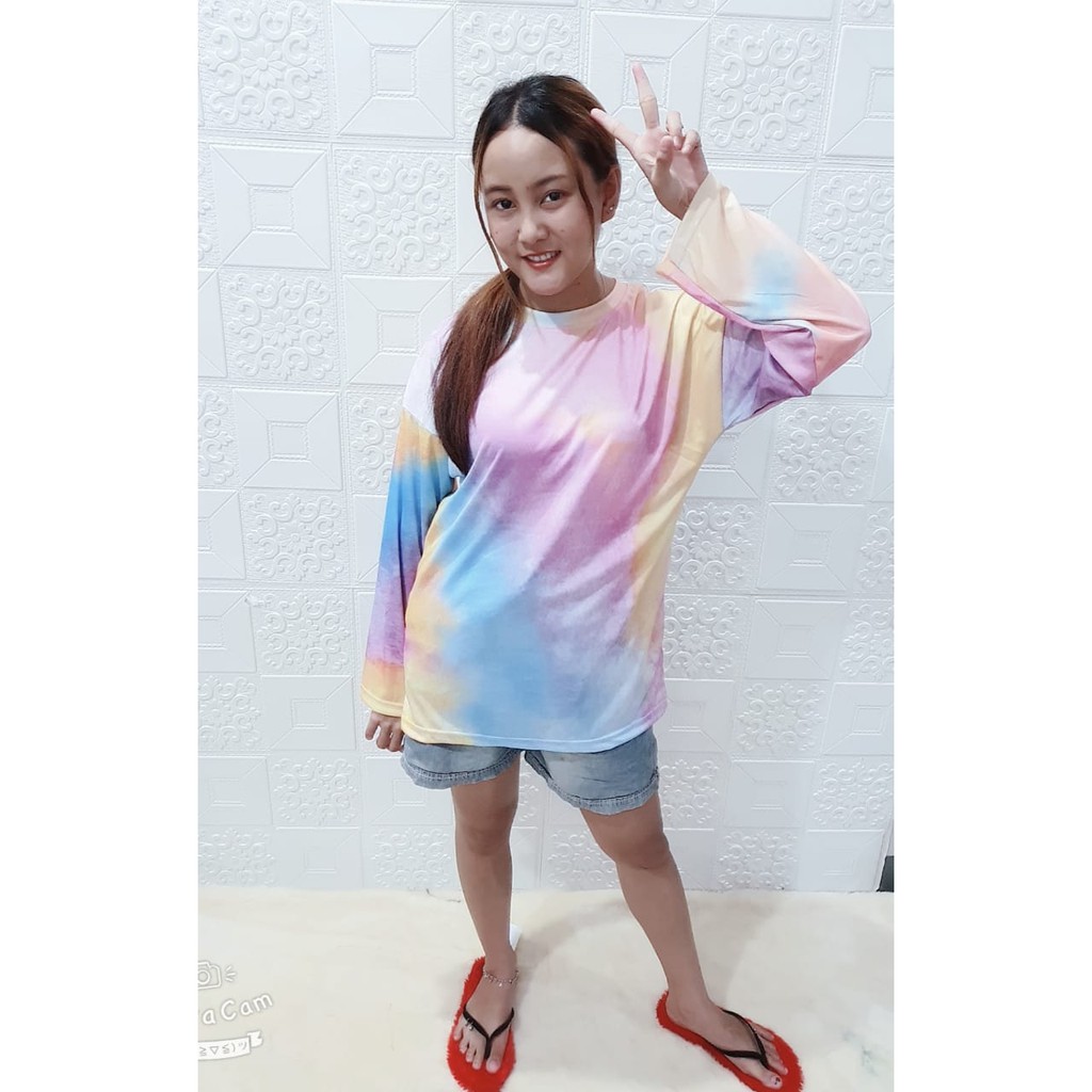 Kaos Oversize Longsleeve Tie Dye Fit XL