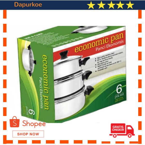Grosir Maspion Panci Ekonomi Set Stainless Steel - Silver Elegan