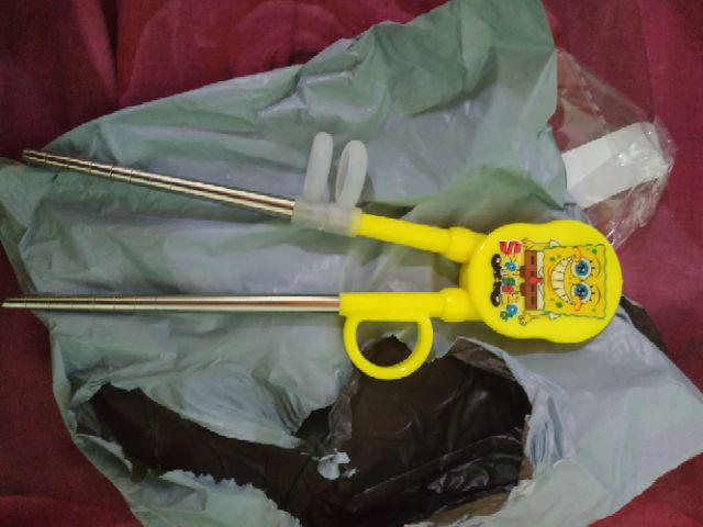 Sumpit Desain Kartun Bahan Stainless Steel Untuk Latihan Anak Balita