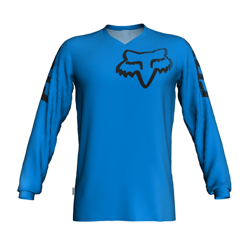Kaos Jersey FOX Biru Hitam