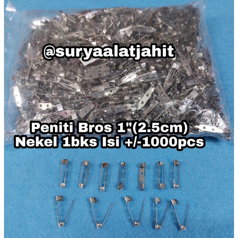 Peniti Bros 1in (2.5cm) Hrm Nekel 1bks@+/-1000pcs =rp.59.000/1bks