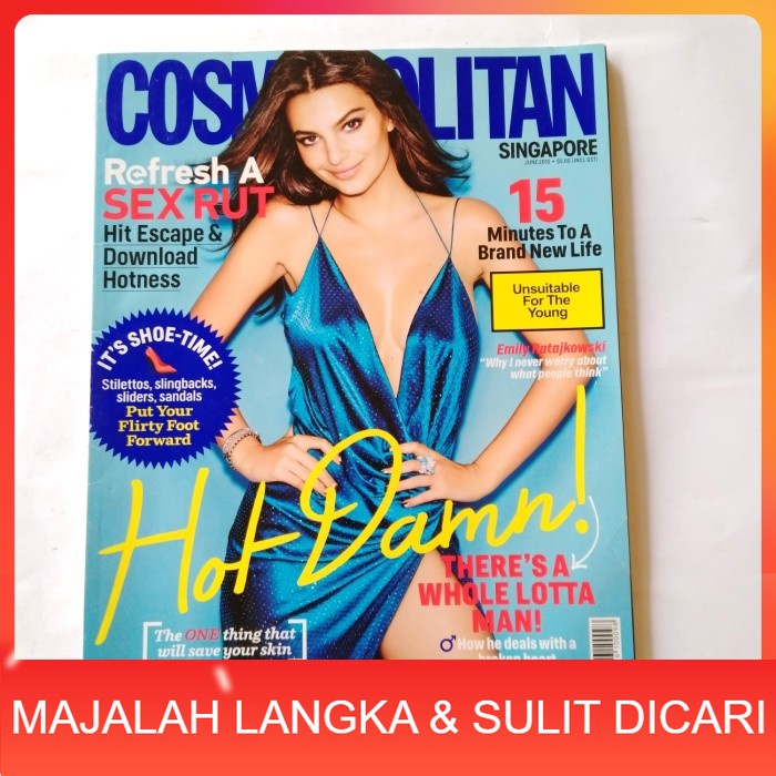 Majalah COSMOPOLITAN SINGAPORE Jun 2015 Cover EMILY RATAJKOWSKI Langka