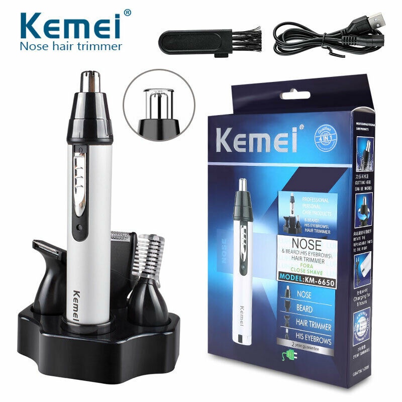 Kemei Alat Cukur Elektrik 4 in 1 Nose Ear Eyebrow Trimmer - KM-6650