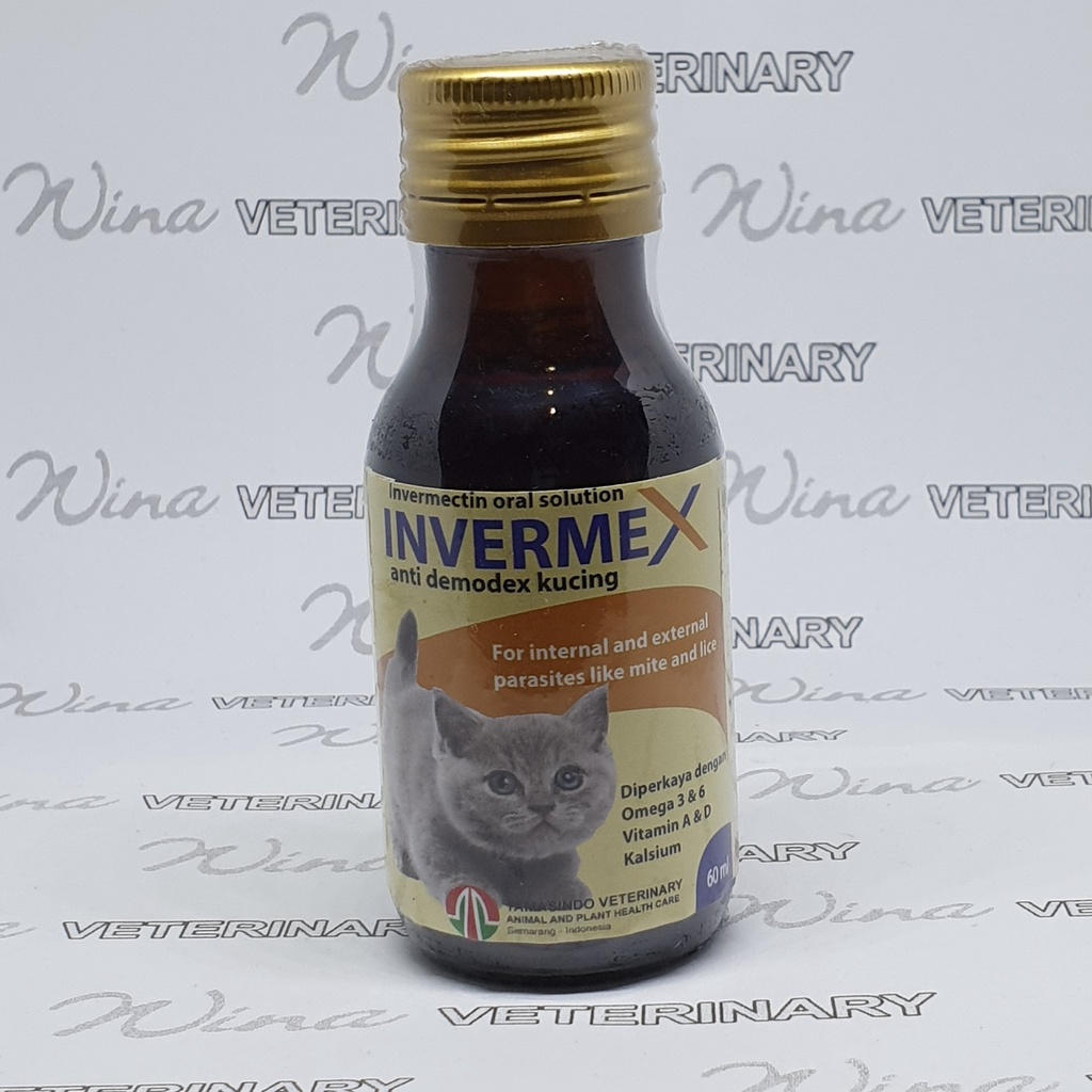 INVERMEX anti demodex kucing dengan oral 60 ml bukan spray