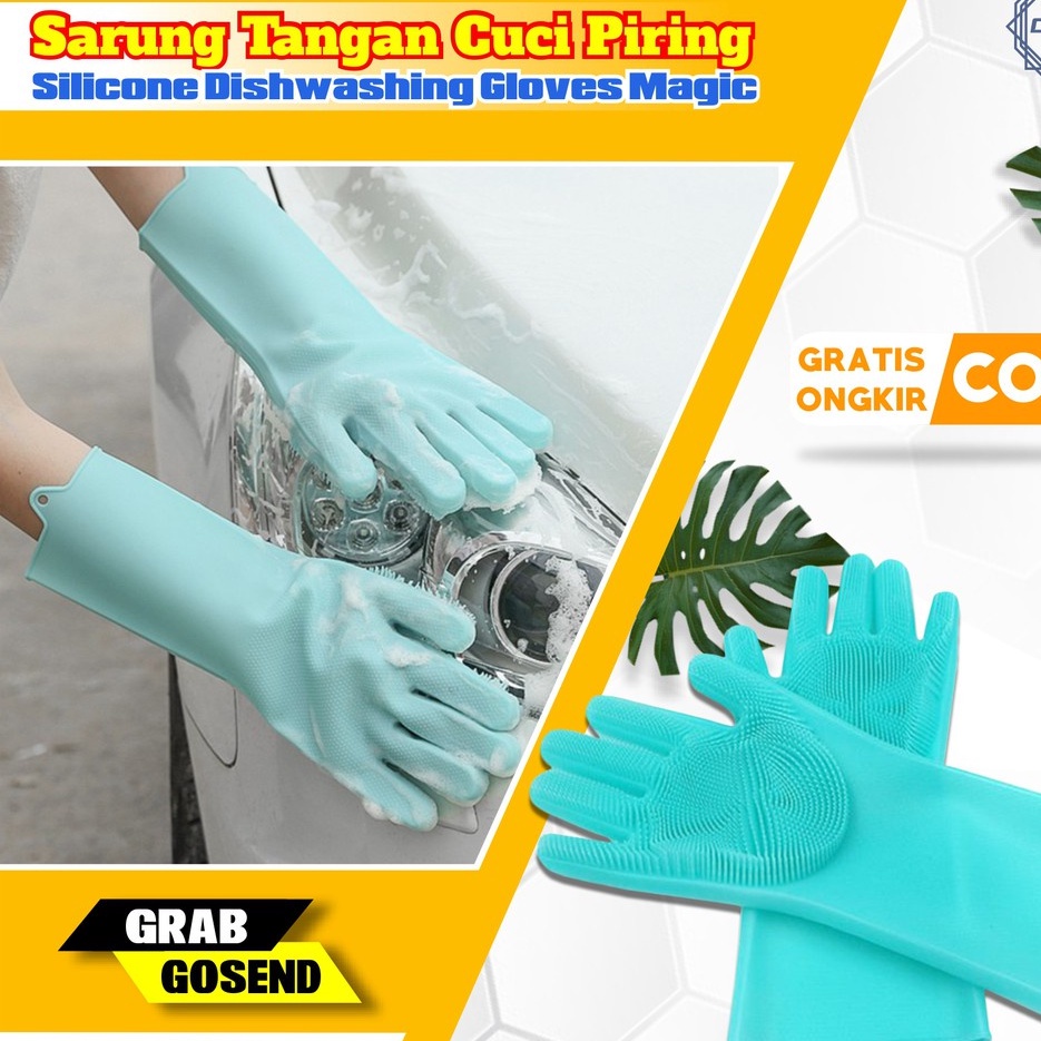 SD4 Sarung Tangan Cuci Piring Silikon Dishwashing Gloves Magic MPRO2