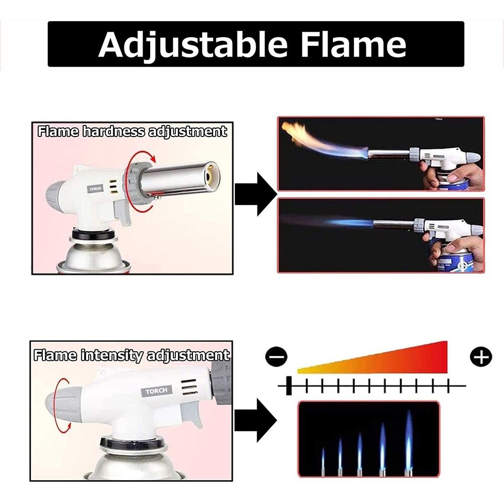 [BISA COD] Kepala Gas Torch kaleng tabung Portable Flame Gun Las Pemantik Korek BBQ Blow Alat Multi Purpose Bakar Dapur Masak Kitchen