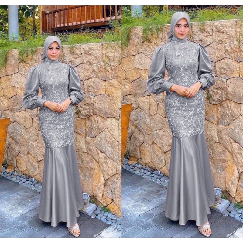 O2 Fashion / Maxi desya duyung / bisa cod / gamis tile model terbaru gamis tile mutiara