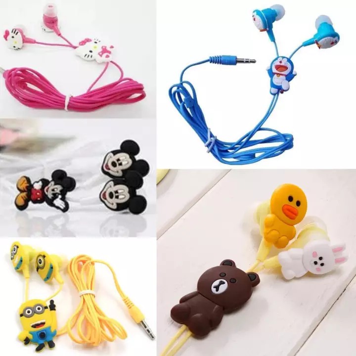 SLS89 NEW Ear Headphone-HandsFree-Headset karakter Doraemon Hello Kitty