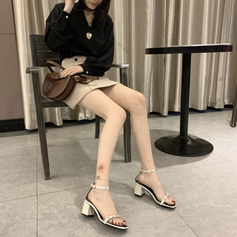 RYS - Roman Deeds Sandal Heels Wanita Fashion Casual - Ori Import