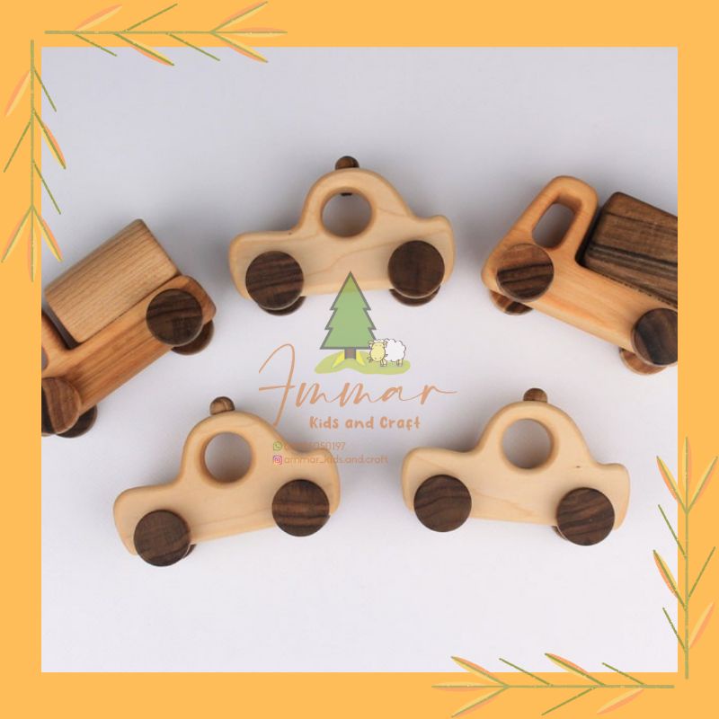 Wooden Car Toys/ Wooden Truck Toys/ Mainan Mobil Kayu/ Mainan Edukasi Anak/ Mainan Montessori/ Monte