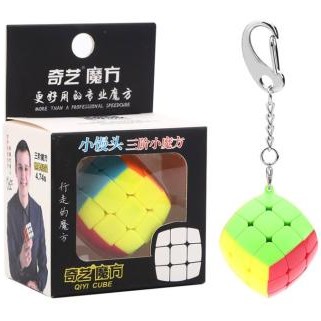 Rubic's Magic Cube (Permainan Rubik Kubus Ajaib) 3x3x3 Merek Qiyi Versi Mini 30mm Stickerless Red