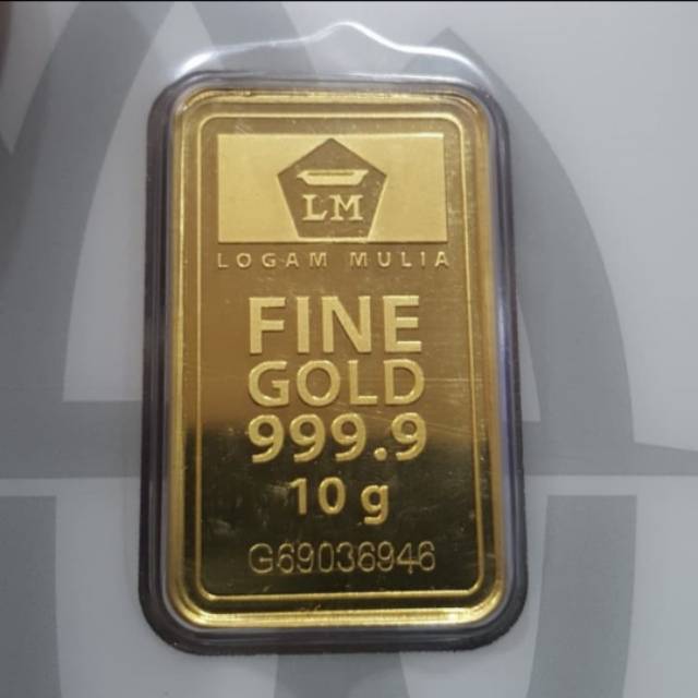 Emas Batangan Logam Mulia LM 10 gram bersertifikat