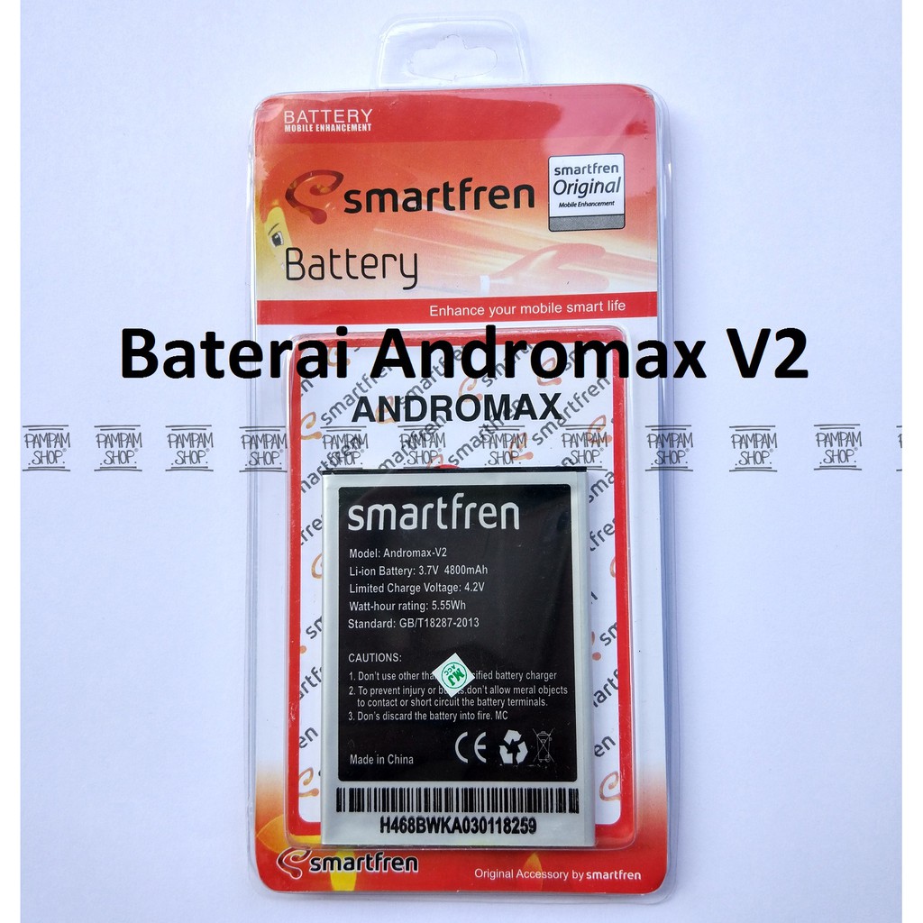 Baterai Handphone Smartfren Andromax V2 Original Double Power ZTE | Battery, Batrai, Batre, HP, V 2