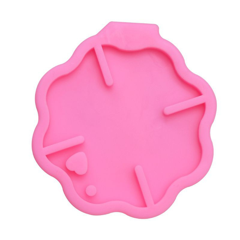 Glitter Fire Sign Shaped Keychain Silicone Resin Mold with Hole DIY Jelly Shots Pudding Cupcake Cake Topper Jewelry Making Tools