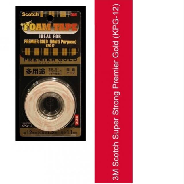 

Double Tape Super Strong Premier Gold Daya Rekat Terkuat 3M Scotch KPG-12