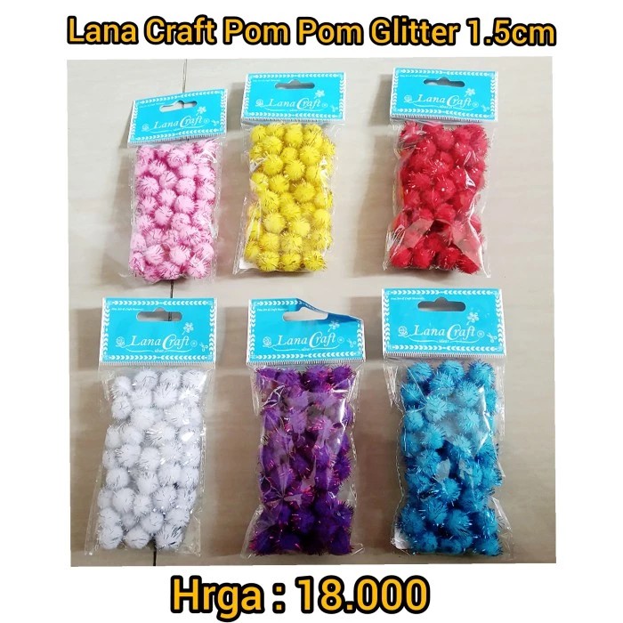 

Pom Pom Glitter 1,5cm