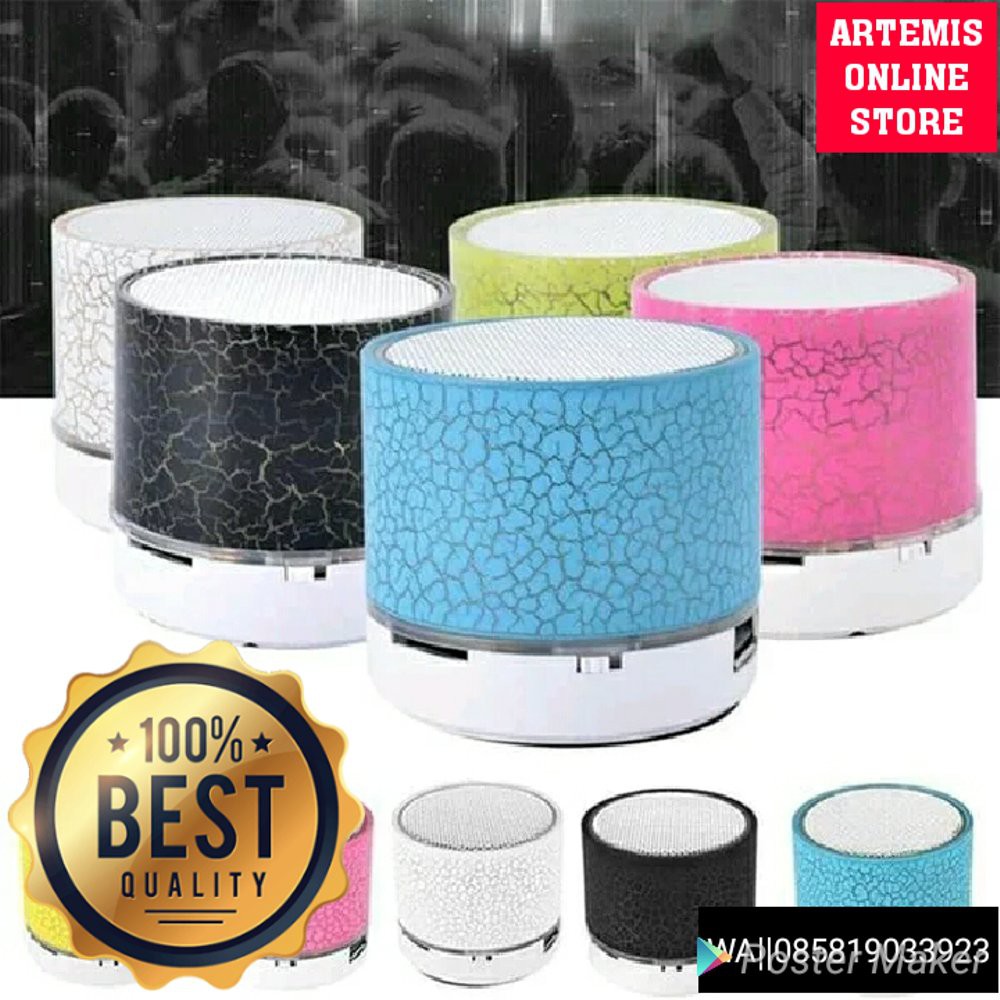 Limited Speaker Aktif Mini Bluetooth Lampu Motip Retak Speker Gotic Wireless - Speaker Bluetooth -
