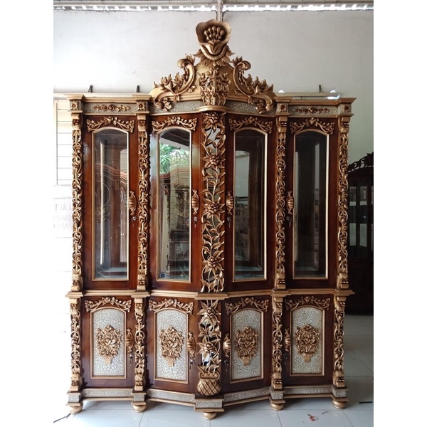 Lemari Shima Hias Baru Jati Jepara