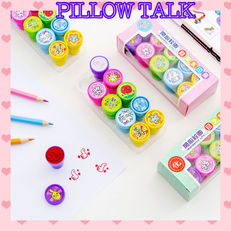 

PT173 Stempel Cap / Cap Penghargaan Anak Isi 10 Pcs / Kids Reward Stamp / Cap Stempel Motivasi Belajar Anak Murid Guru Penilaian Sekolah
