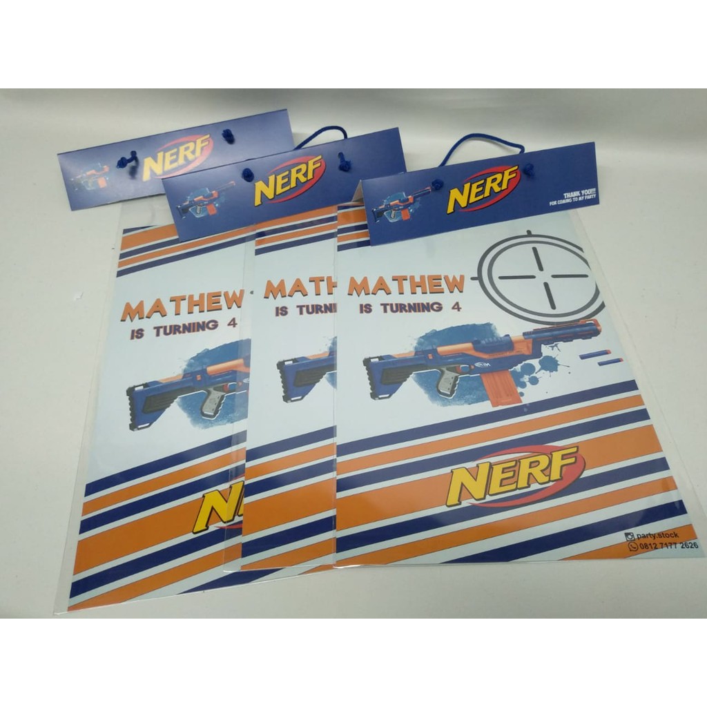 

Plastik Snack / Plastik Bingkisan Ulang Tahun Custom Karakter Nerf