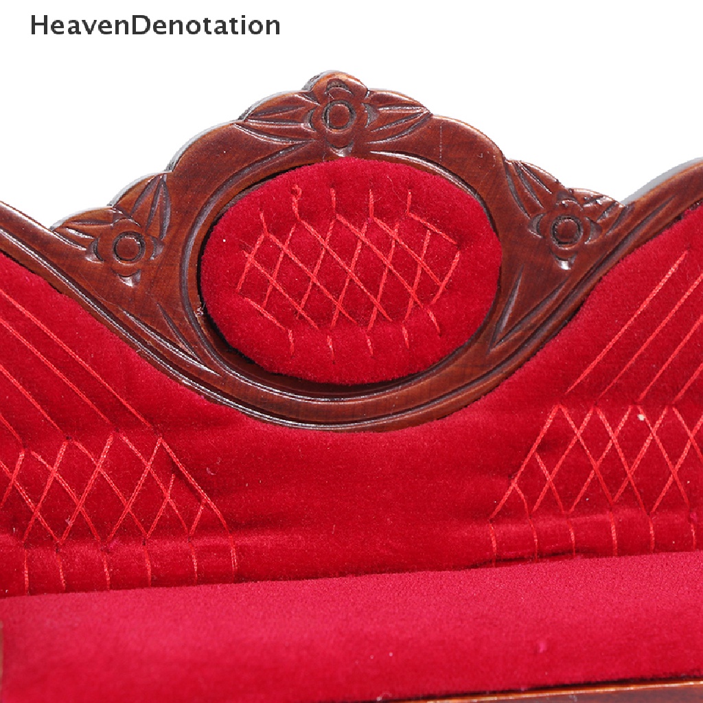 [HeavenDenotation] 1:12 Dollhouse miniature soft Double sofa for dolls furniture pretend play toy