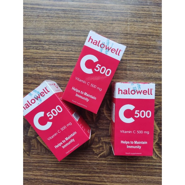 halowell vitamin C 500mg Botol 30 tablet