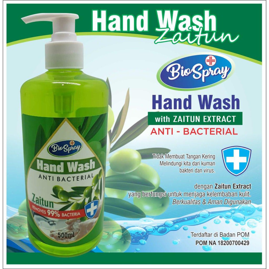 BIOSPRAY HAND WASH STRAWBERRY ALOE VERA ZAITUN LEMON 1000ml RESMI BPOM ANTI BAKTERI