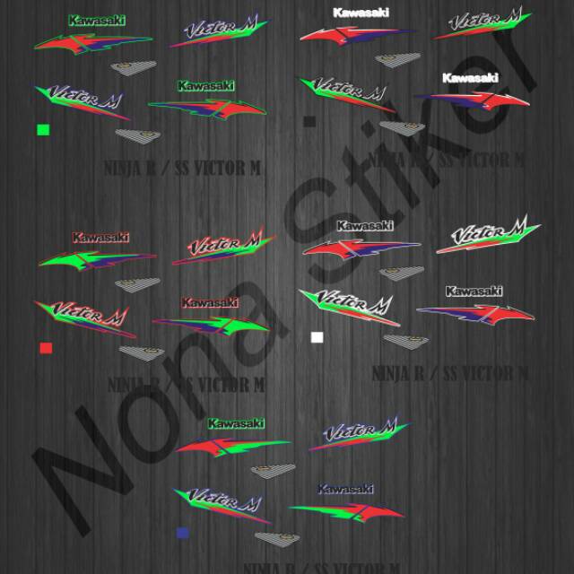 STIKER STRIPING DECAL NINJA R/SS VICTOR M