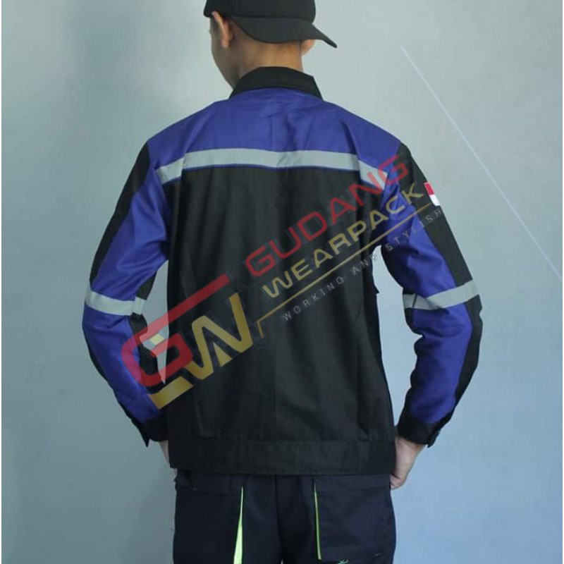 Gudang Wearpack - Baju Kerja Seragam Proyek Warna Hitam Benhur