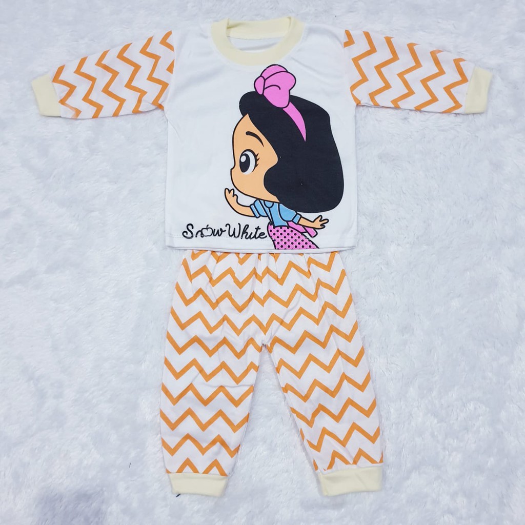COD Bayar Ditempat Baju Baby Piyama Panjang Snow White Baby Alicia