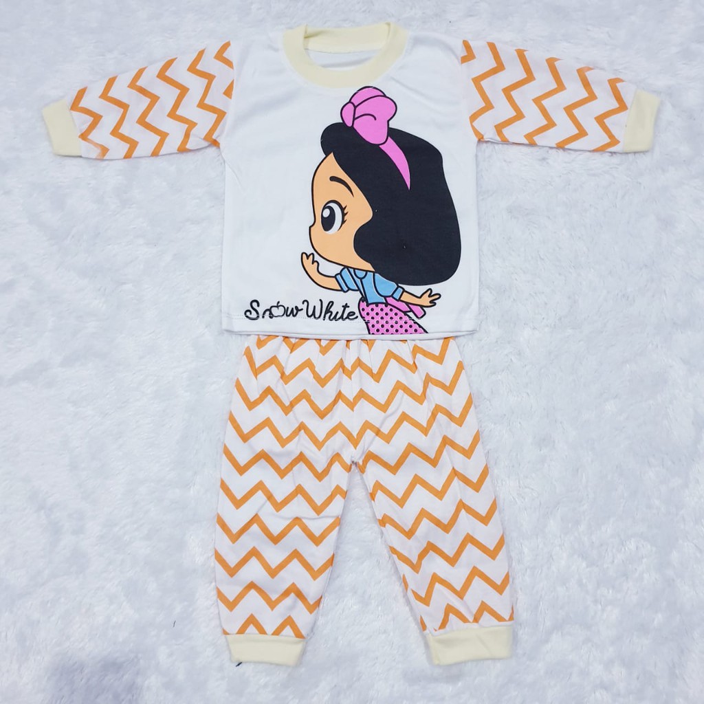 PIYAMA ANAK LENGAN PANJANG KARAKTER SNOW WHITE / CYAND CLOTHING / PAKAIAN ANAK