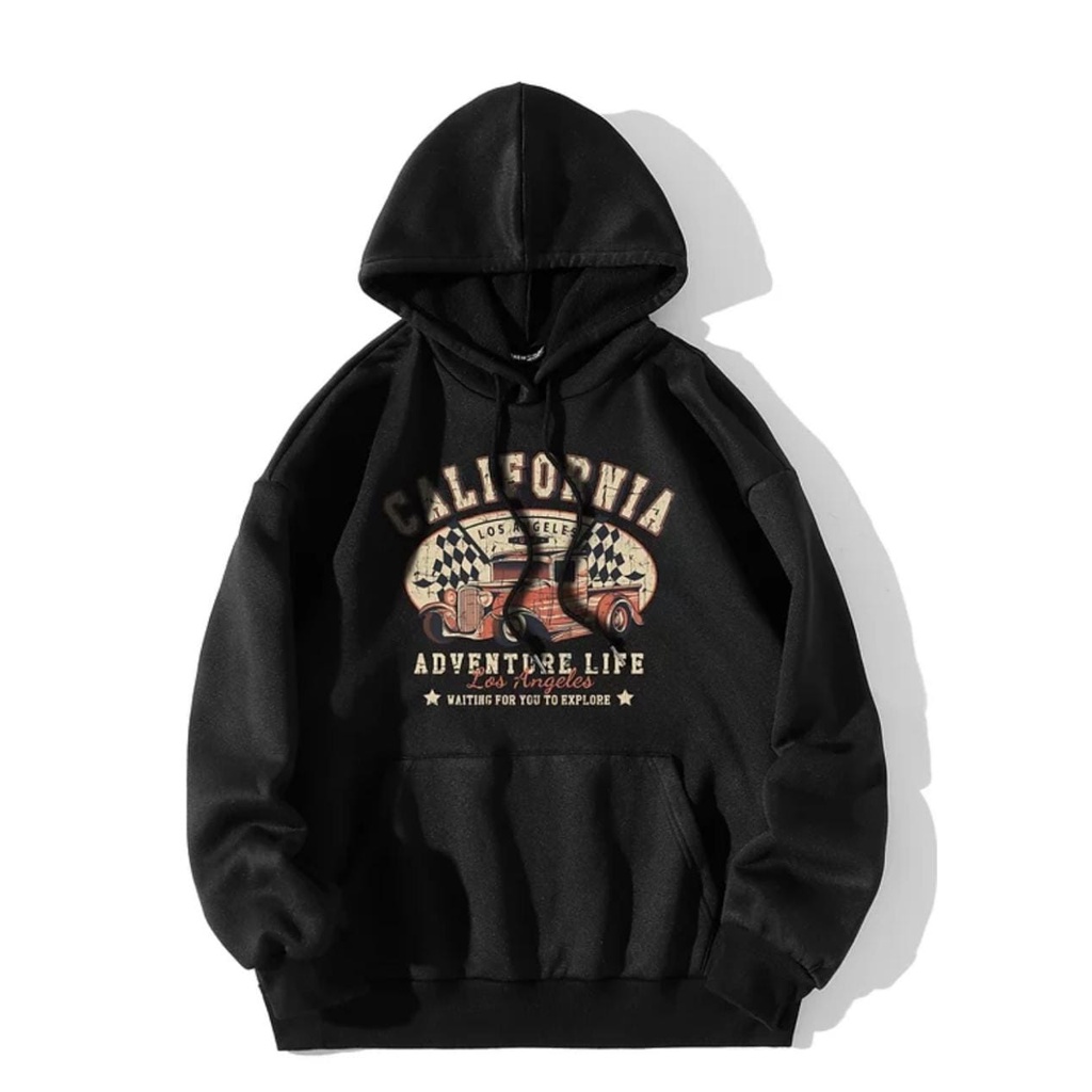 HOODIE PRIA WANITA KEKINIAN - HOODIE ADVENTURE LIFE CALIFORNIA -  HOODIE TEBAL LUCU TERMURAH