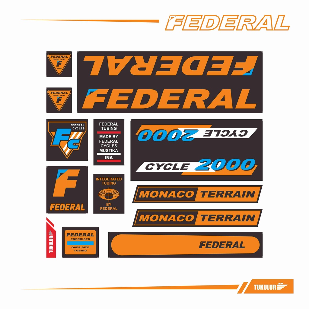 STIKER DECAL SEPEDA FEDERAL MONACO TERRAIN MODEL 2