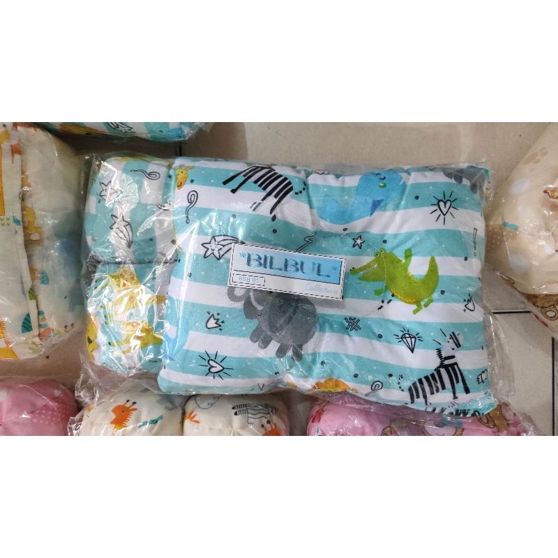 Set bantal peang + guling bayi katun dacron murah