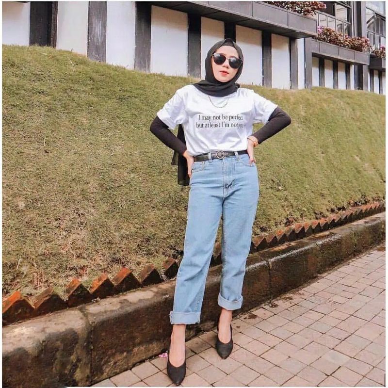 BF CELANA BOYFRIEND JEANS POLOS//CELANA HIGHWAIST BAWAHAN JEANS//BOYFRIEND JEANS POLOS