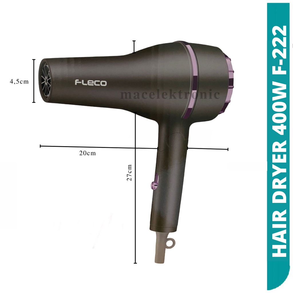 Hairdryer Fleco 222 3 Mode Angin Hangat Angin Panas 2 Speed 400W Hair dryer Pengering Rambut Termurah Daya tinggi