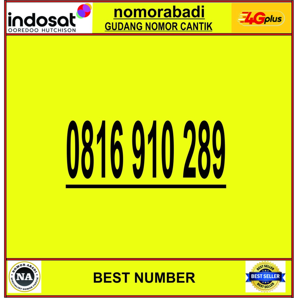 NOMOR CANTIK INDOSAT 4G 10DIGIT H1650